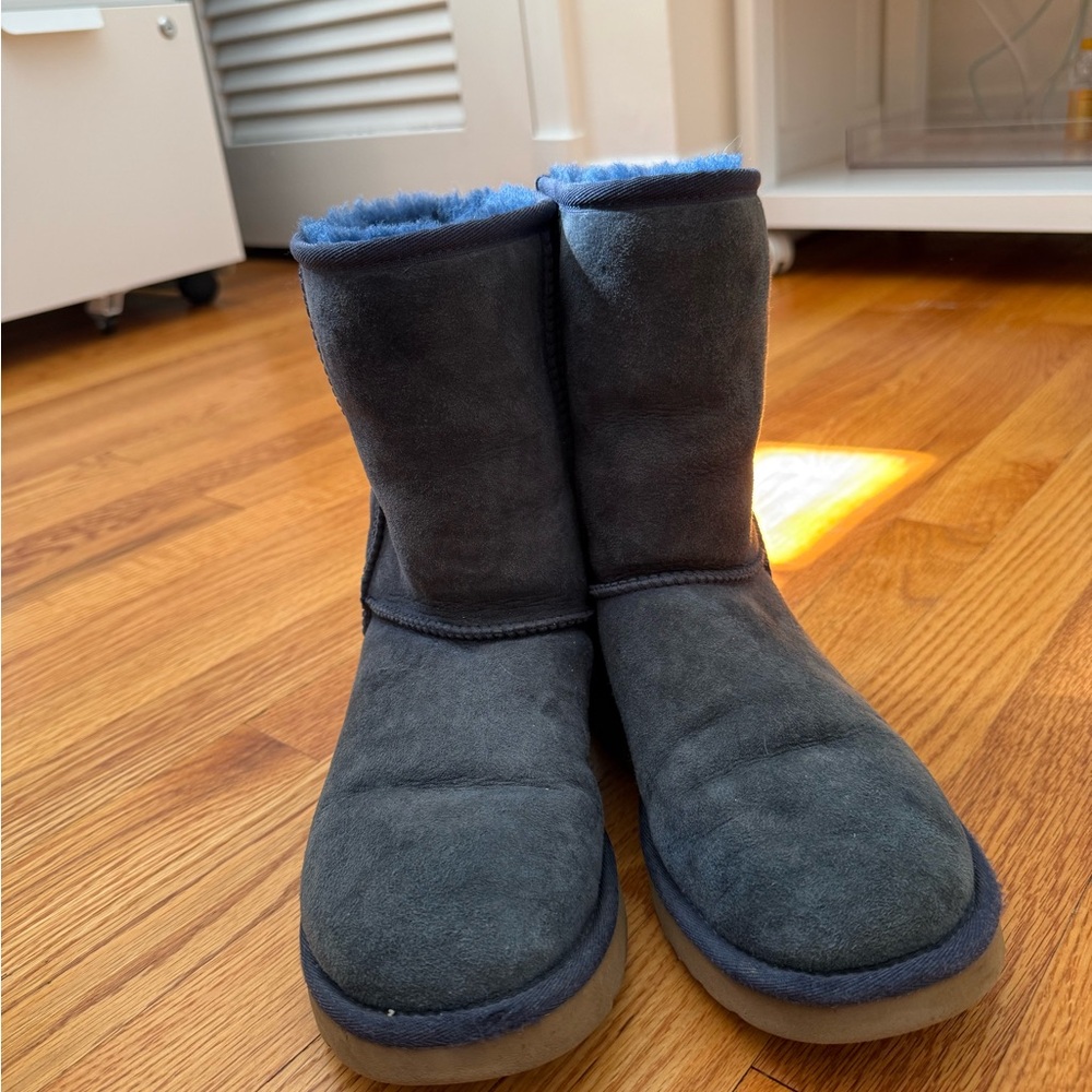 Navy blue short UGG boots